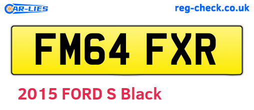 FM64FXR are the vehicle registration plates.