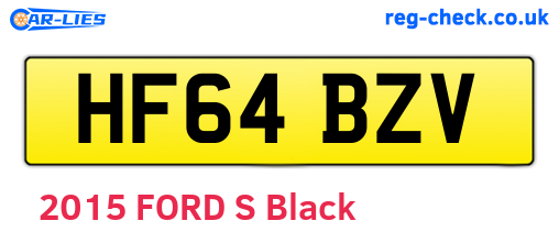 HF64BZV are the vehicle registration plates.