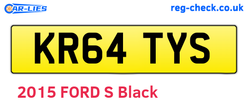 KR64TYS are the vehicle registration plates.