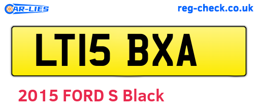 LT15BXA are the vehicle registration plates.