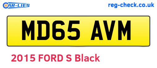 MD65AVM are the vehicle registration plates.