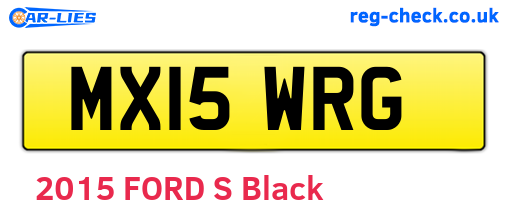MX15WRG are the vehicle registration plates.