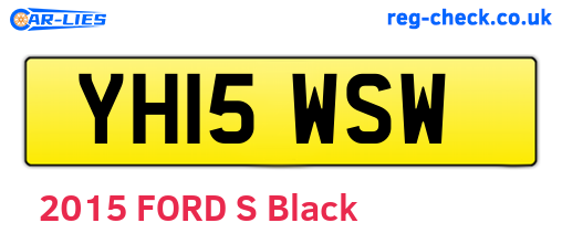 YH15WSW are the vehicle registration plates.