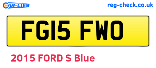 FG15FWO are the vehicle registration plates.