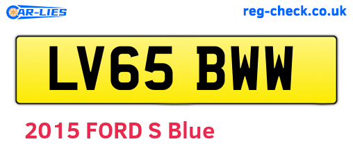 LV65BWW are the vehicle registration plates.