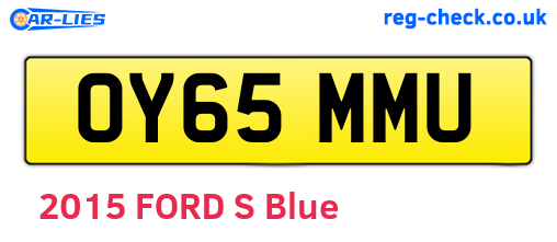 OY65MMU are the vehicle registration plates.
