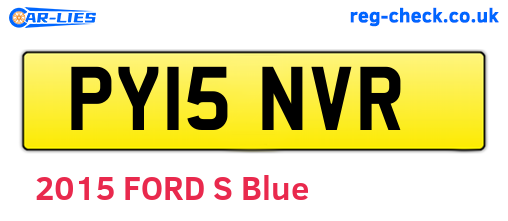 PY15NVR are the vehicle registration plates.