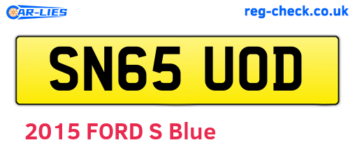 SN65UOD are the vehicle registration plates.