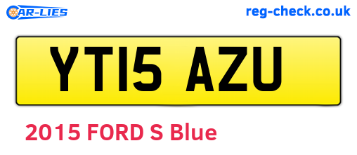 YT15AZU are the vehicle registration plates.