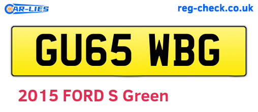 GU65WBG are the vehicle registration plates.