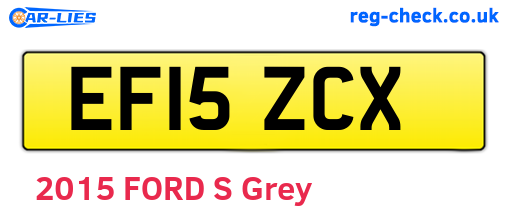 EF15ZCX are the vehicle registration plates.