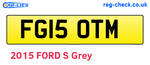FG15OTM are the vehicle registration plates.