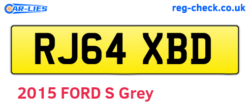 RJ64XBD are the vehicle registration plates.