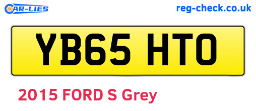 YB65HTO are the vehicle registration plates.