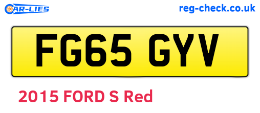 FG65GYV are the vehicle registration plates.