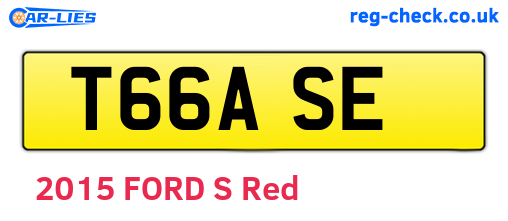 T66ASE are the vehicle registration plates.