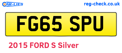 FG65SPU are the vehicle registration plates.