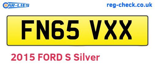 FN65VXX are the vehicle registration plates.