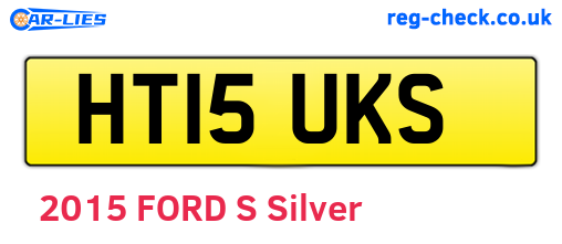 HT15UKS are the vehicle registration plates.