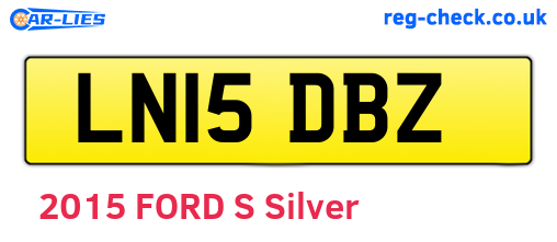 LN15DBZ are the vehicle registration plates.