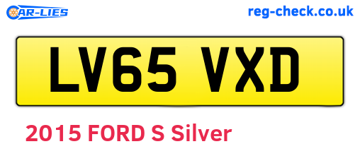 LV65VXD are the vehicle registration plates.
