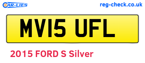 MV15UFL are the vehicle registration plates.