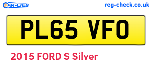 PL65VFO are the vehicle registration plates.