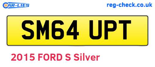 SM64UPT are the vehicle registration plates.