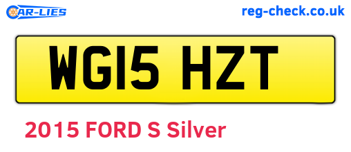 WG15HZT are the vehicle registration plates.