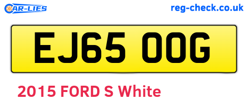 EJ65OOG are the vehicle registration plates.