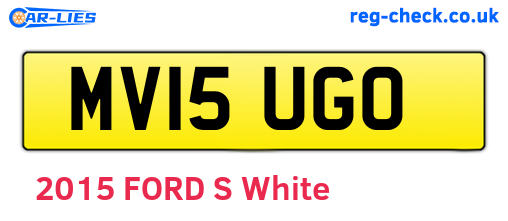 MV15UGO are the vehicle registration plates.