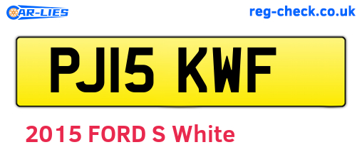 PJ15KWF are the vehicle registration plates.