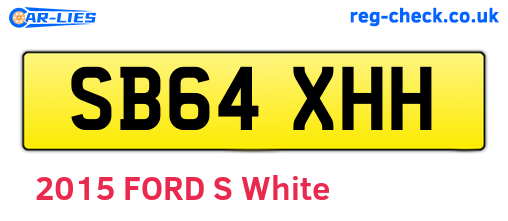 SB64XHH are the vehicle registration plates.