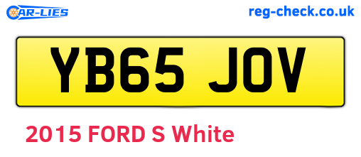 YB65JOV are the vehicle registration plates.