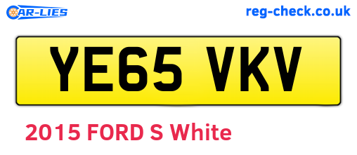 YE65VKV are the vehicle registration plates.