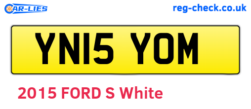 YN15YOM are the vehicle registration plates.