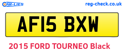 AF15BXW are the vehicle registration plates.