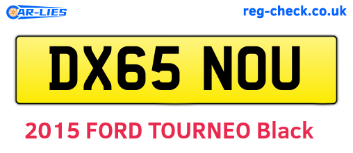 DX65NOU are the vehicle registration plates.