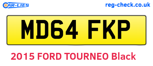 MD64FKP are the vehicle registration plates.