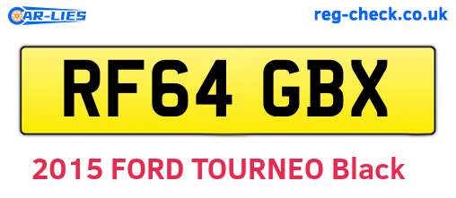 RF64GBX are the vehicle registration plates.