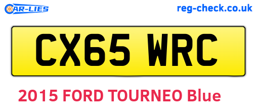 CX65WRC are the vehicle registration plates.