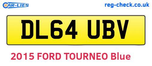 DL64UBV are the vehicle registration plates.