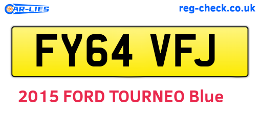 FY64VFJ are the vehicle registration plates.