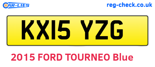 KX15YZG are the vehicle registration plates.