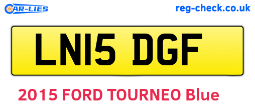 LN15DGF are the vehicle registration plates.