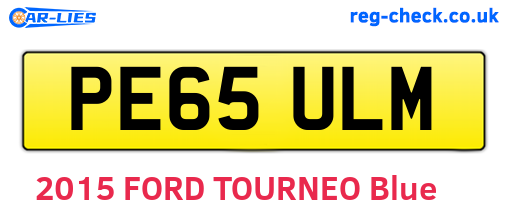 PE65ULM are the vehicle registration plates.