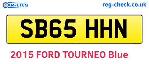 SB65HHN are the vehicle registration plates.
