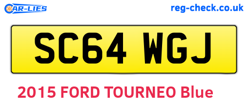 SC64WGJ are the vehicle registration plates.