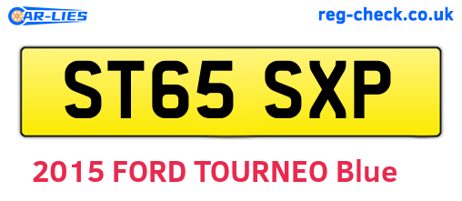 ST65SXP are the vehicle registration plates.