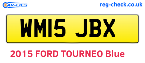 WM15JBX are the vehicle registration plates.